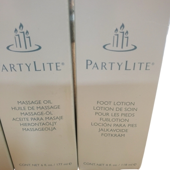 Lot of 4 Partylite Lavish Luxury Pamper Well Being Shower Gel Lotion Massage oil - Picture 5 of 5
